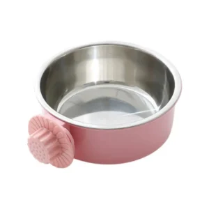 Dog and cat Pet Food Bowl Hanging Stainless Steel Pet Bowl for crates