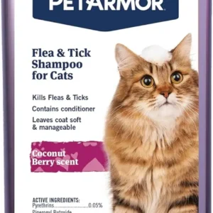 Coconut Berry Scented Cat Flea & Tick Shampoo,