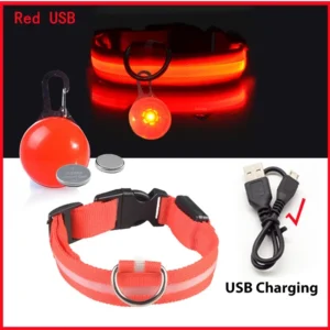 USB Charging Glowing Dog Collar