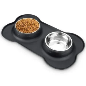 Anti slip pet food and water bowl